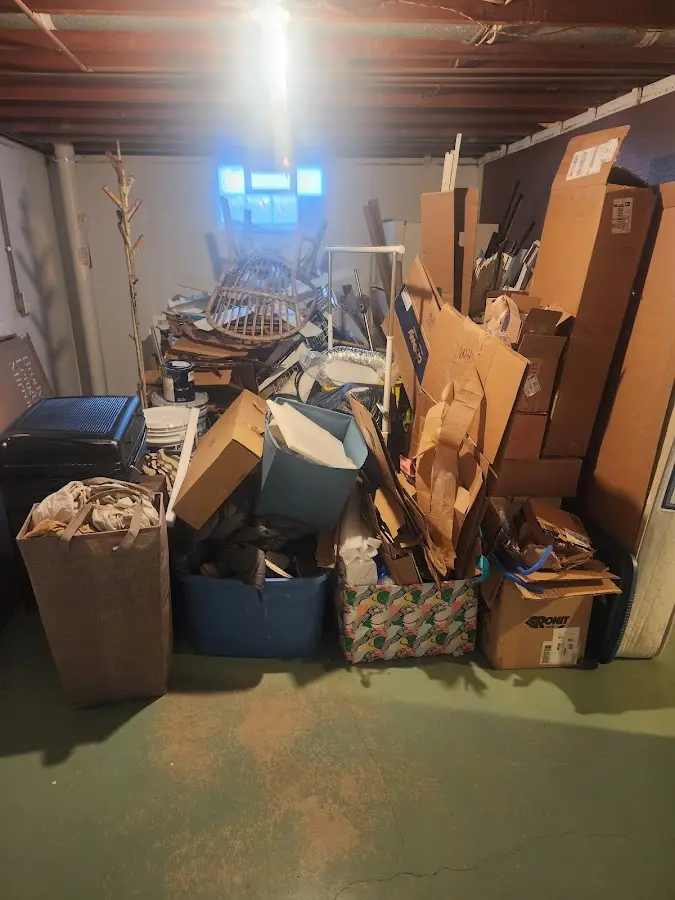 Roll-off dumpster container at job site for 2 Yard Dumpster Rental in Harrisburg